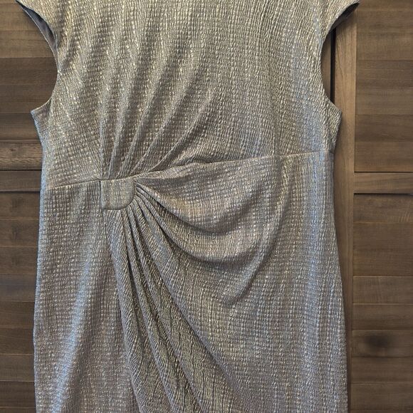 Collection DB‎ Silver Stretch Dress Party Wedding Curvy Belly Hide Plus Sz 20 - Picture 7 of 16